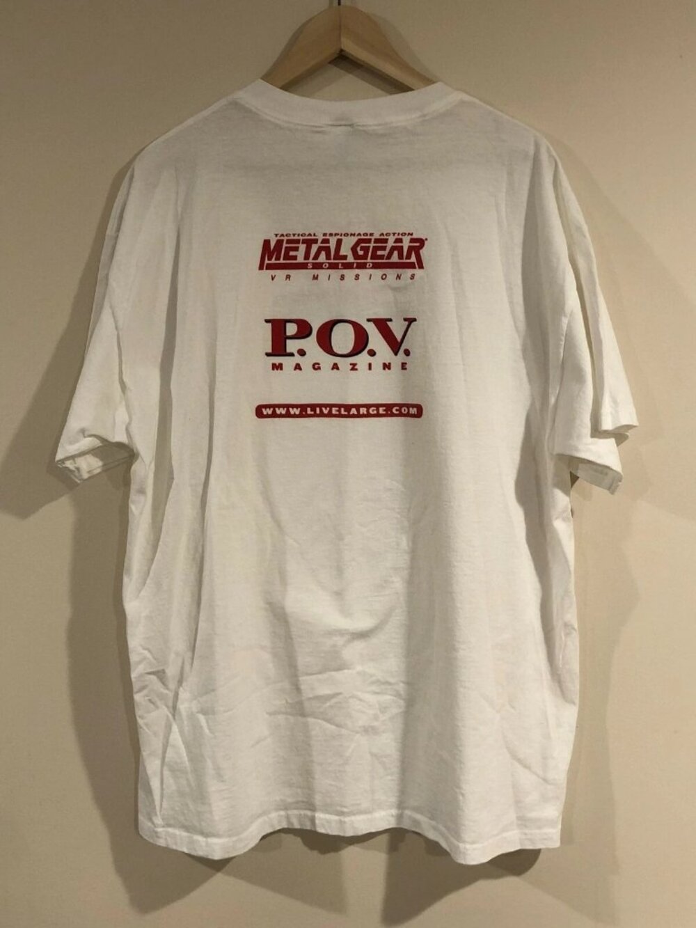 100% Authentic 1999 Metal Gear Solid VR Missions T-shirt Vintage Size XL X Large